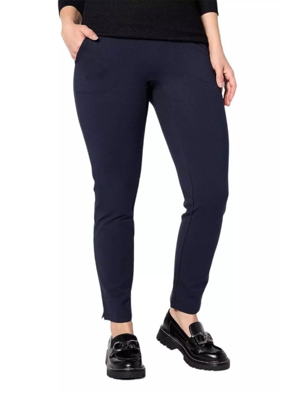 Women with Control Pants XS Regular Nina Waist Smooth and Sleek Navy Blue NEW